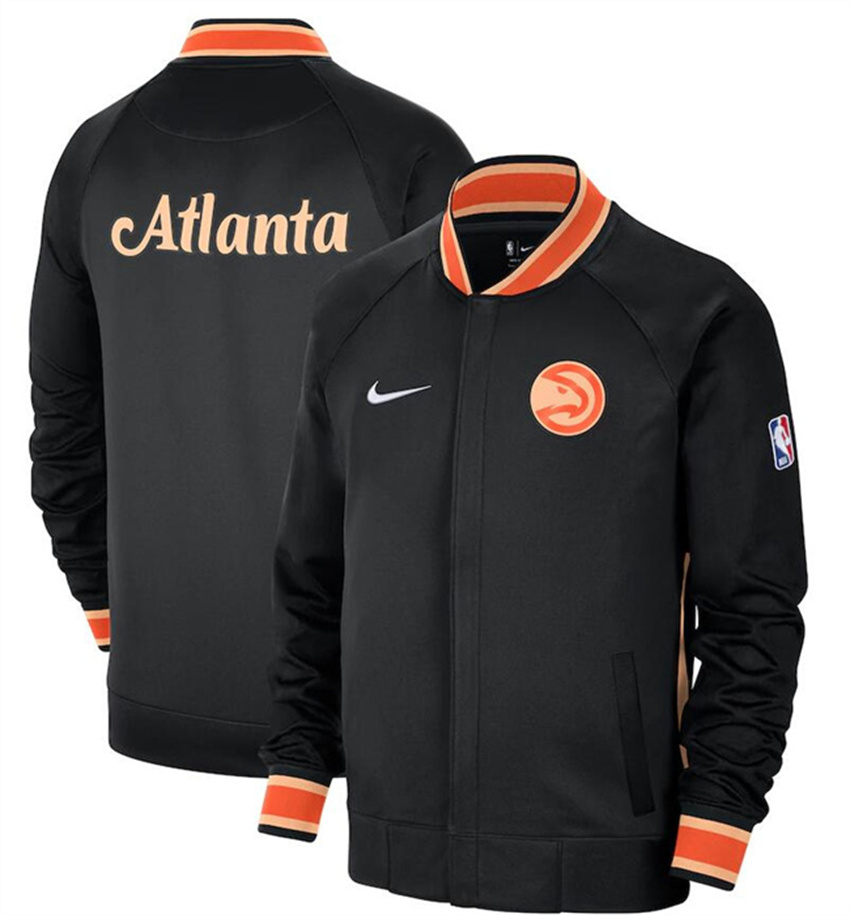 Men's Black Atlanta Hawks 2022/23 City Edition Full-Zip Jacket